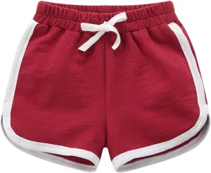 Big Girls Boys Running Athletic Cotton Shorts Toddler Kids Workout Dance Summer Short Cargo Short Pants
