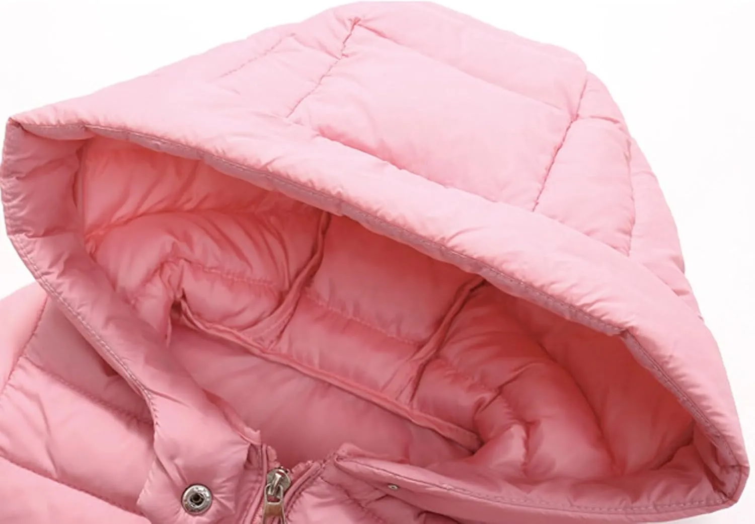 Boys Girls Packable Hooded Down Puffer Jacket Kids Winter Coat Water Resistant Quilted Puffer Jacket Snow Outwear