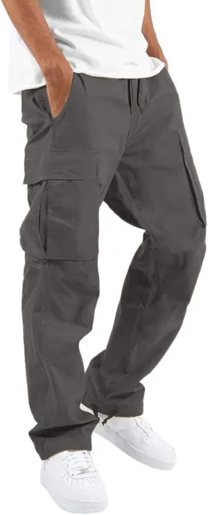 Cargo Pants for Men Baggy Mens Fashion Jogger Athletic Pants Casual Loose Fit Cargo Pants Straight Sweatpants