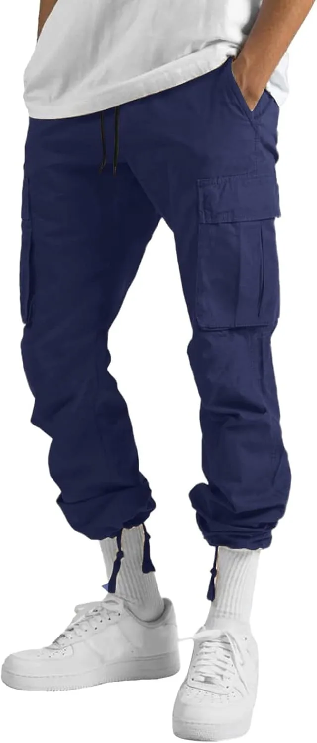 Cargo Pants for Men Baggy Mens Fashion Jogger Athletic Pants Casual Loose Fit Cargo Pants Straight Sweatpants