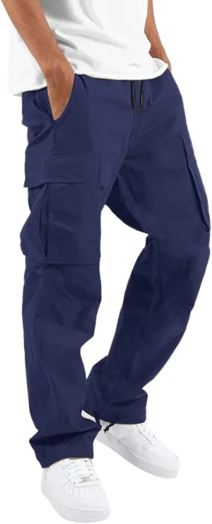 Cargo Pants for Men Baggy Mens Fashion Jogger Athletic Pants Casual Loose Fit Cargo Pants Straight Sweatpants