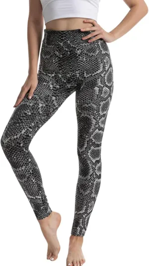 Casual Leggings for Women High Waist Printed Tummy Control Butt Lifting Pants Athletic Stretch Patterned Compression Tights