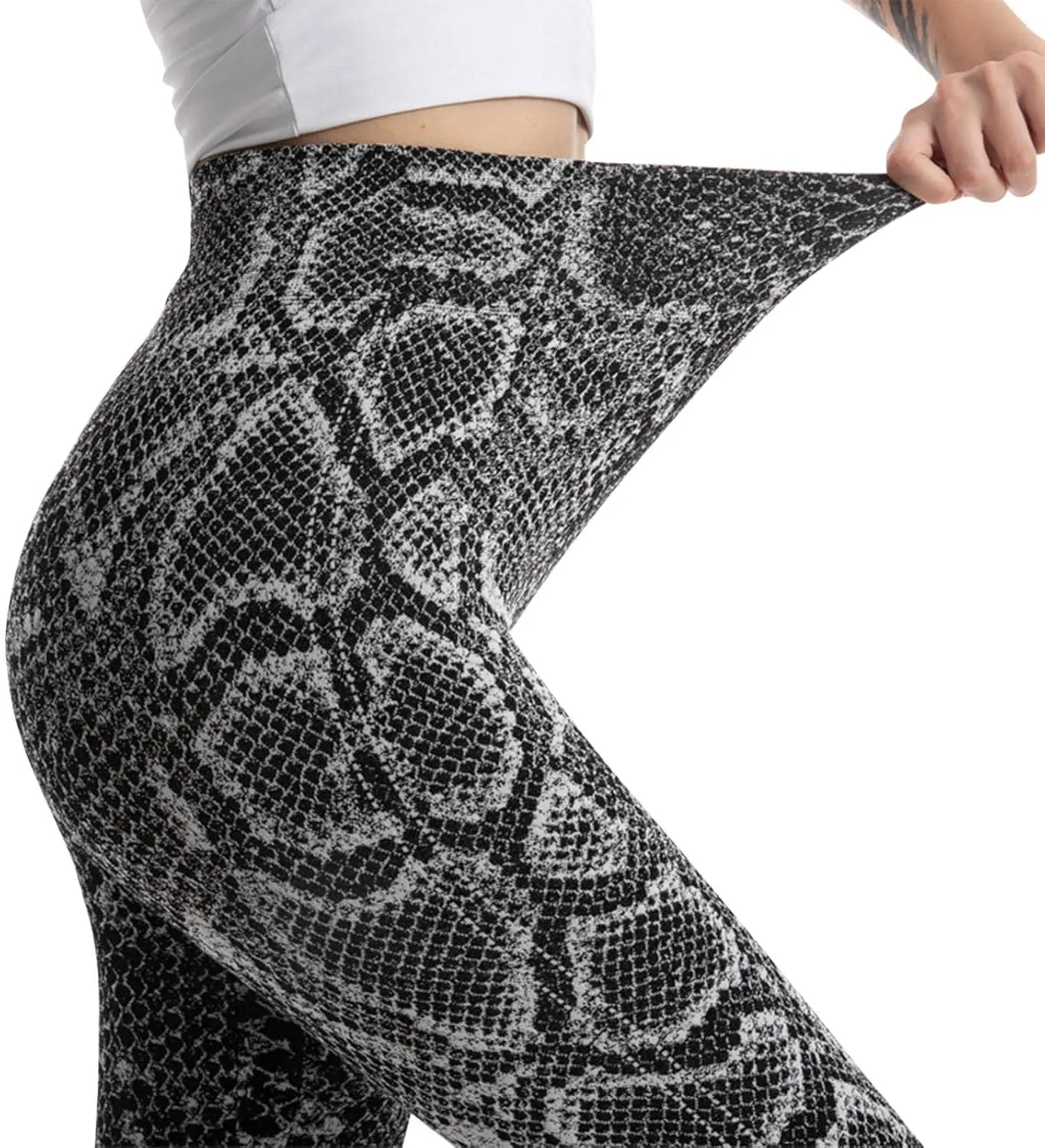 Casual Leggings for Women High Waist Printed Tummy Control Butt Lifting Pants Athletic Stretch Patterned Compression Tights