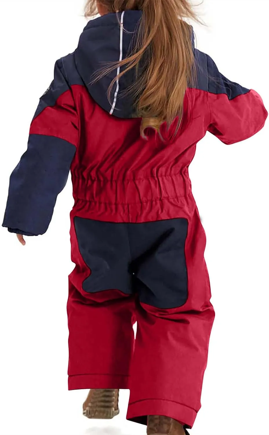 hlysgo Kids Snow Suit Girls Boys Waterproof Insulated Snowsuits Outdoor Snowboarding Overalls One Piece Ski Suit 1-14 Years