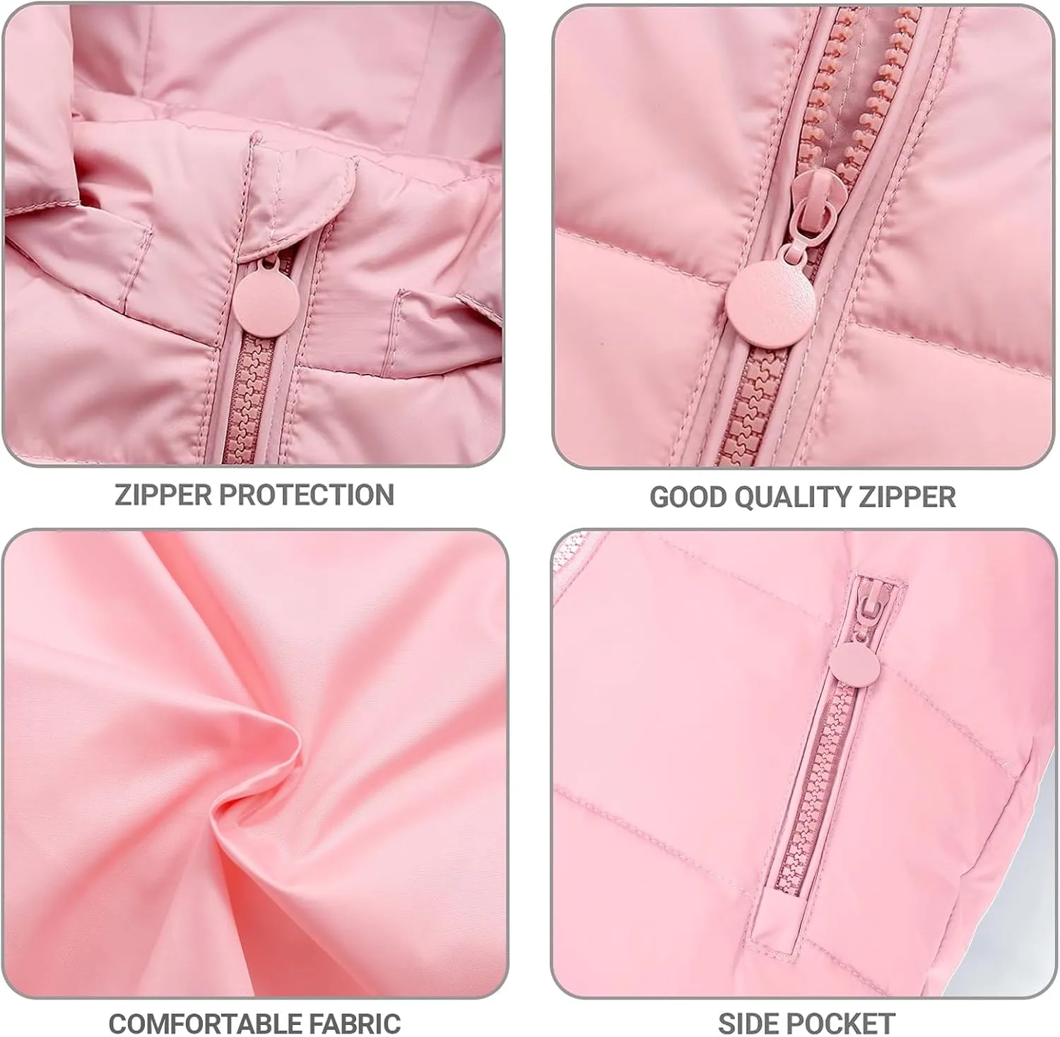 JiAmy Kids 2 Piece Snowsuit Set Girl Winter Hooded Puffer Jacket & Snow Bib Pants Boy Ski Suits Ultralight Outfit 1-5 Years