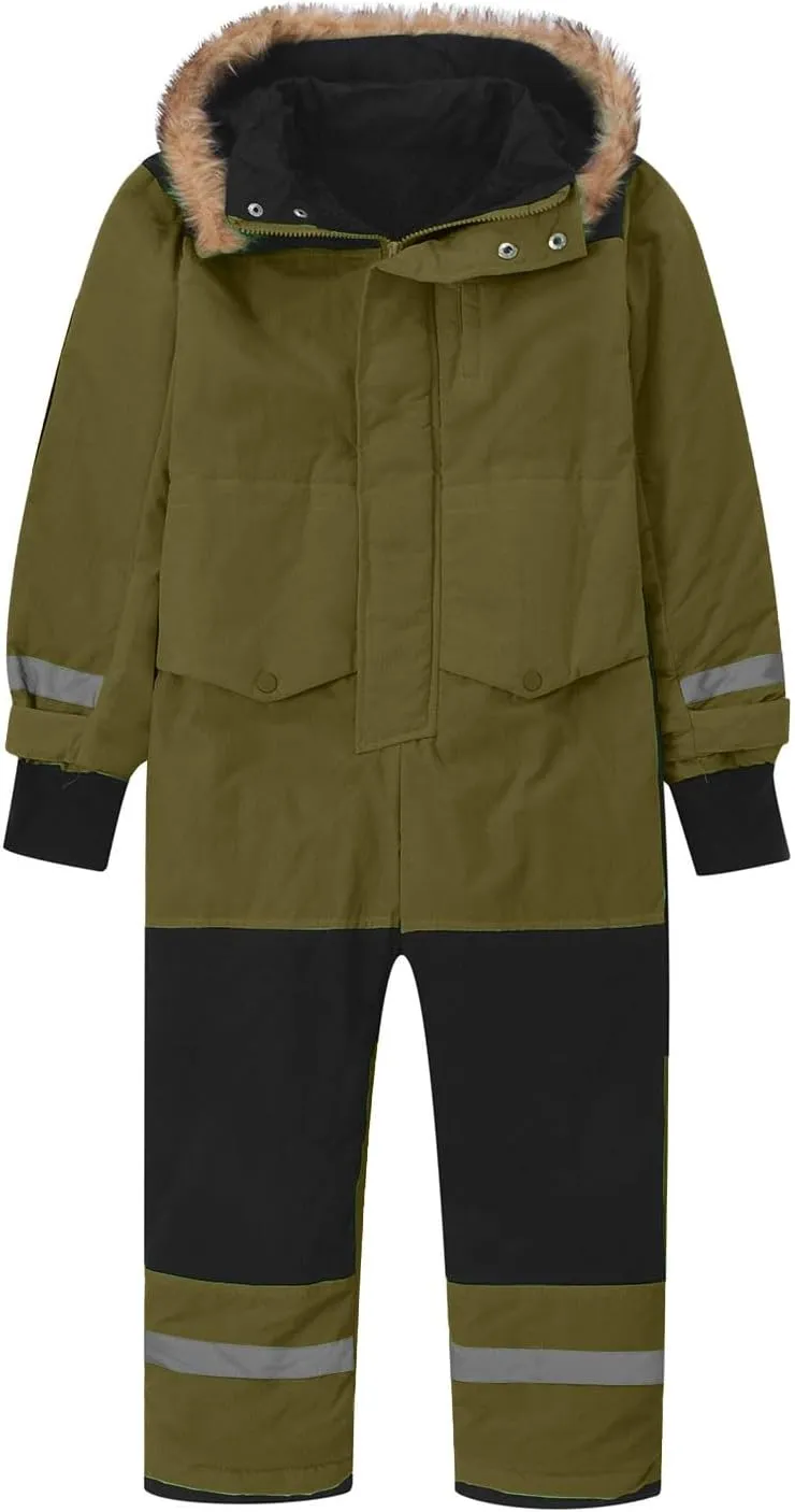 Kids Boys Girls Snow Suit One Piece Ski Suits Jumpsuits Winter Windproof Warm Outdoor Overalls Snowboarding Snowsuit