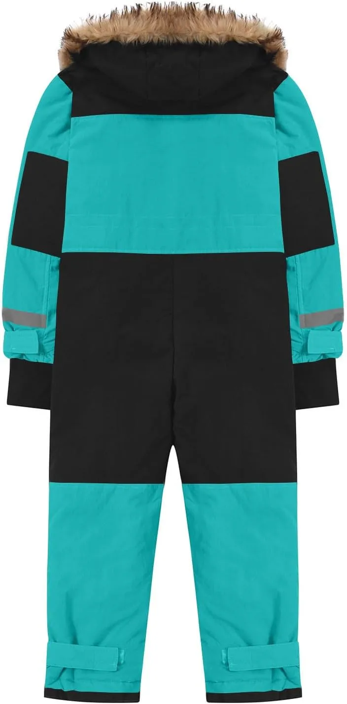 Kids Girls Boys Ski Suits Winter Outdoor Snowsuits Waterproof Windproof One Piece Snowsuits Snowboarding Coats