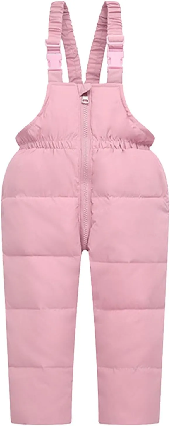 Kids Snow Bibs and Jacket Set Baggy Snowboarding Hooded Ski Suits Boys Girls Winter Outdoor Overalls