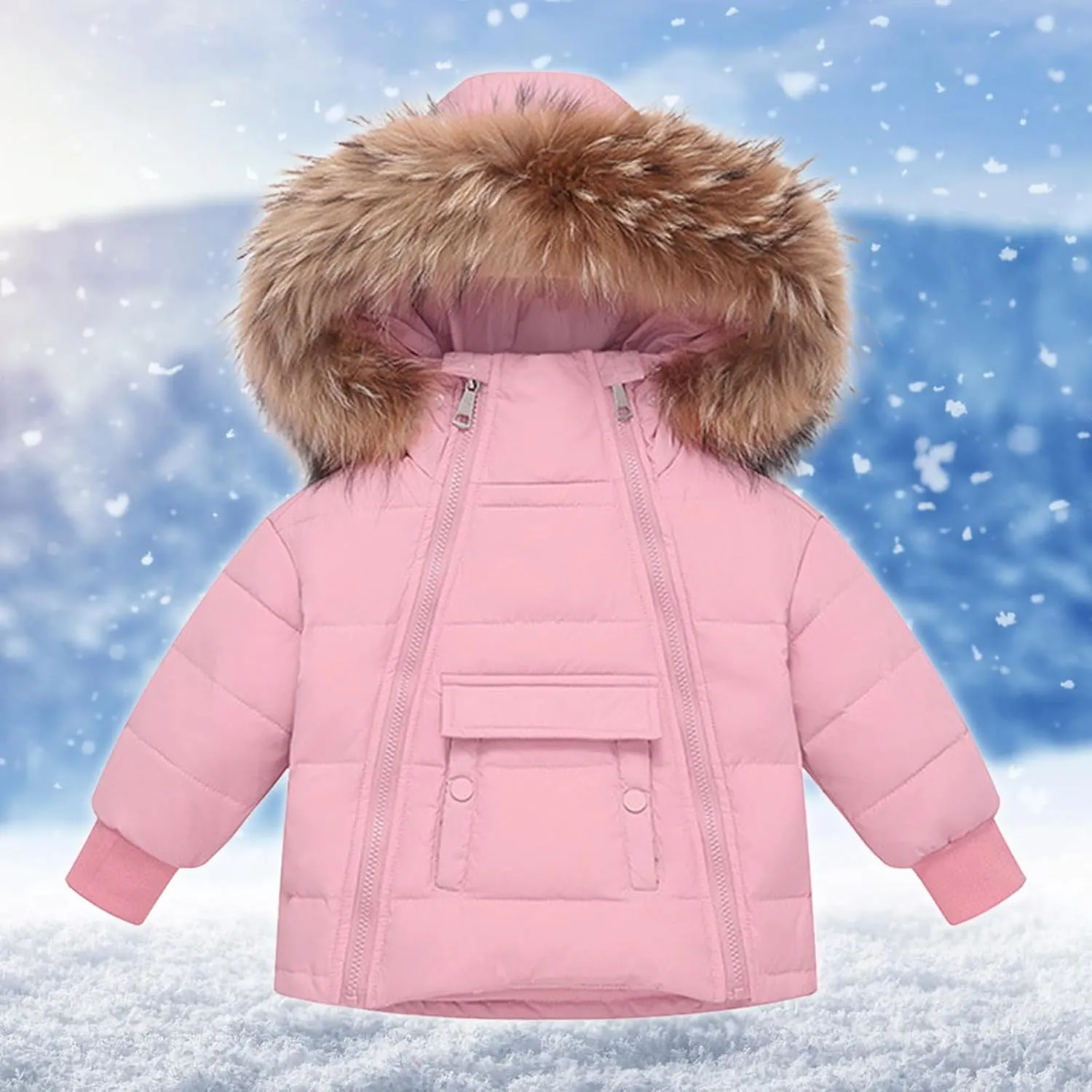 Kids Snow Bibs and Jacket Set Baggy Snowboarding Hooded Ski Suits Boys Girls Winter Outdoor Overalls