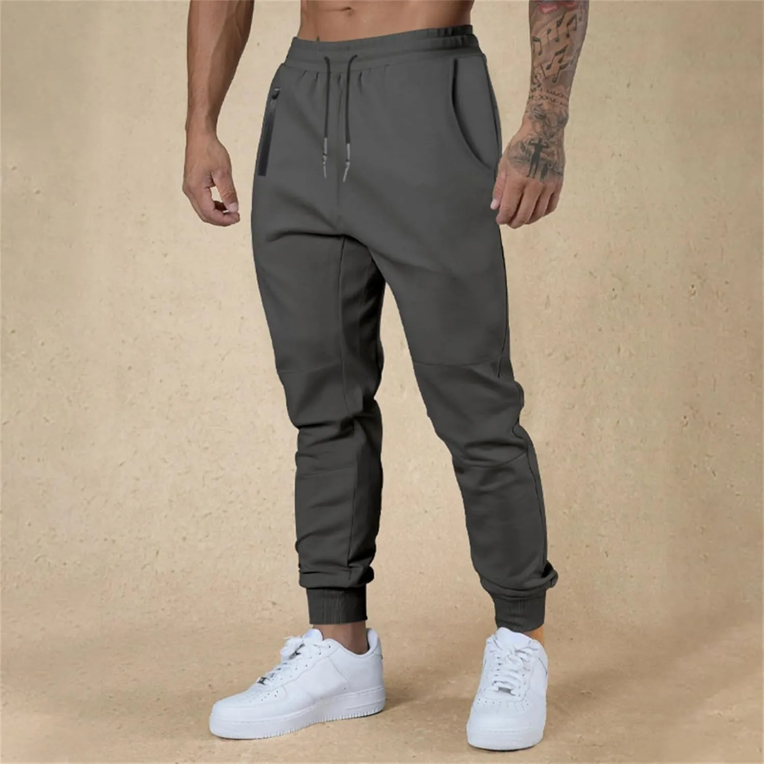 Mens Baggy Long Sweat Pants Mens Cargo Sweatpants Athletic Jogger Pant Drawstring Waist Going Out Casual Pants