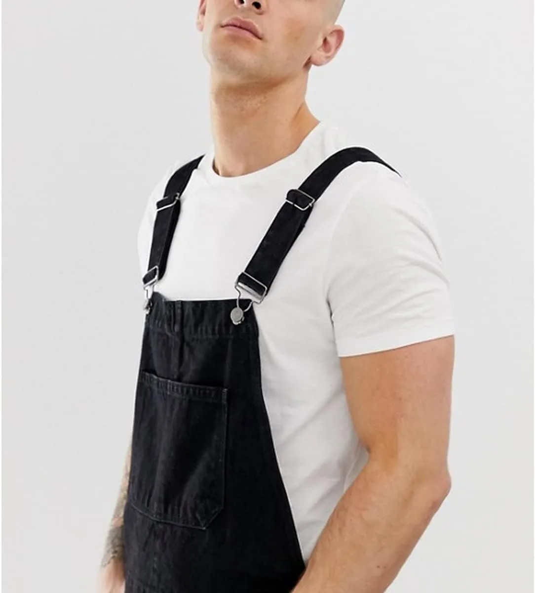 Men's Cargo Jeans Denim Bib Overall Loose Fit Denim Relaxed Fit Duck Premium Insulatedpants