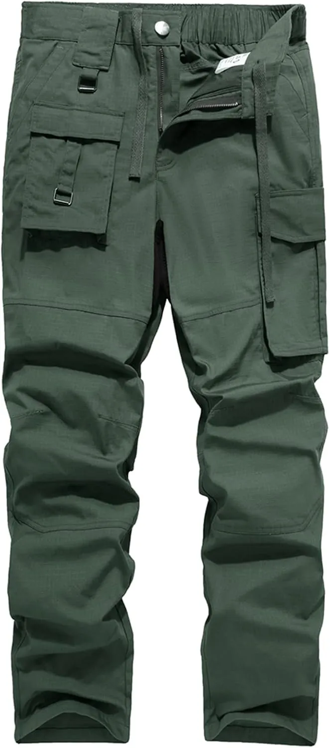 Mens Cargo Trouser Combat Pants Multi Pockets Tactical Work Trouser Outdoor Snowboard Pants