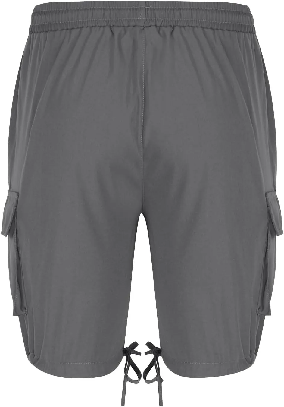 Mens Casual Cargo Shorts Summer Baggy Twill Shorts Outdoor Workout Short Elastic Waist Shorts Drawstring Work Shorts
