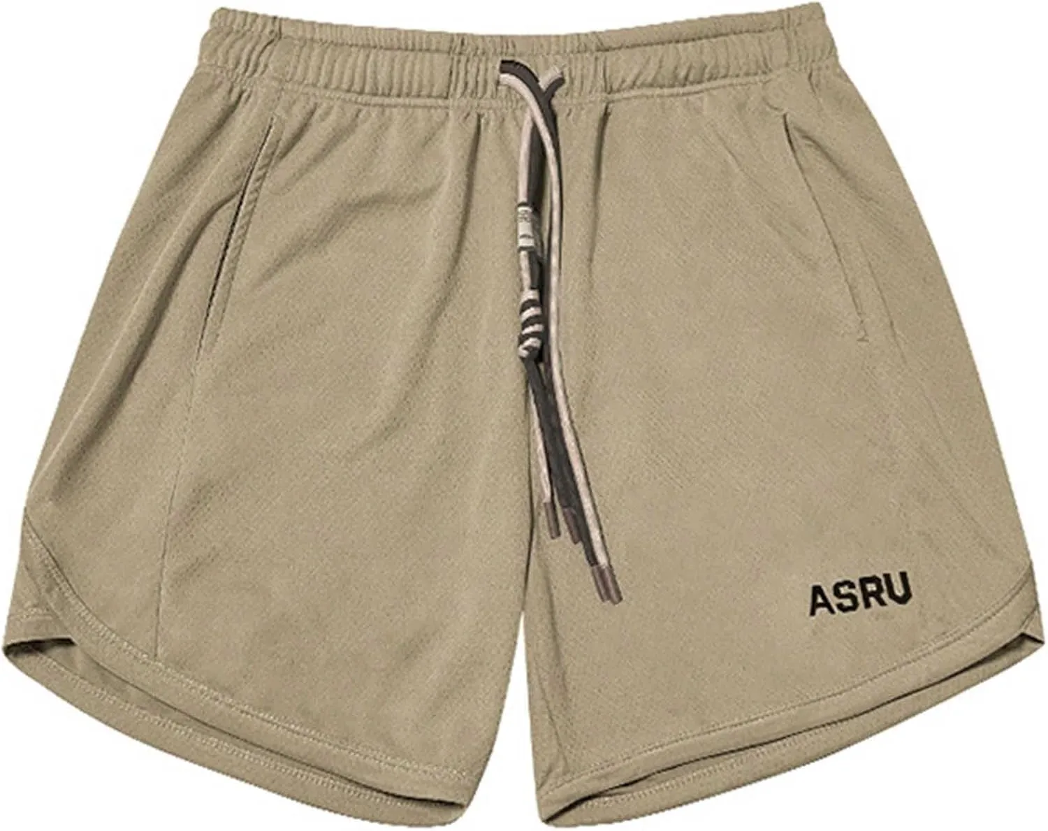 Mens Casual Running Shorts Mesh Liner Workout Shorts Quick Dry Gym Short Drawstring Pants Summer Elastic Waist Short