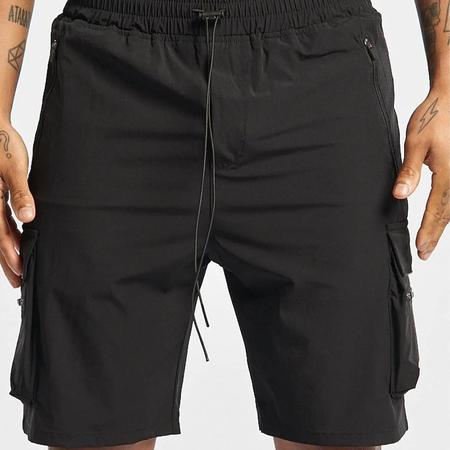 Mens Hiking Shorts Outdoor Cargo Shorts Elastic Waist Workout Shorts Quick Dry Fishing Shorts Travel Tactical Shorts