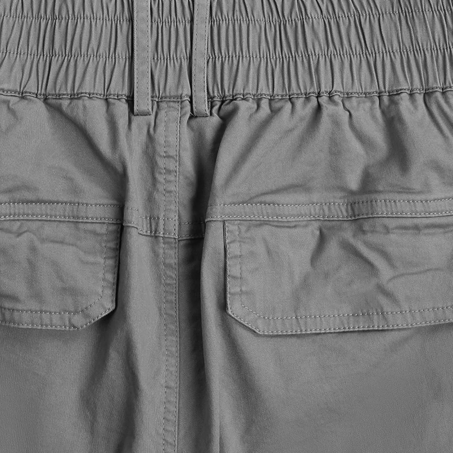 Mens Joggers Elastic Waist Cotton Sports Pants Athletic Workout Trousers Casual Hiking Work Cargo Pants Multi Pockets