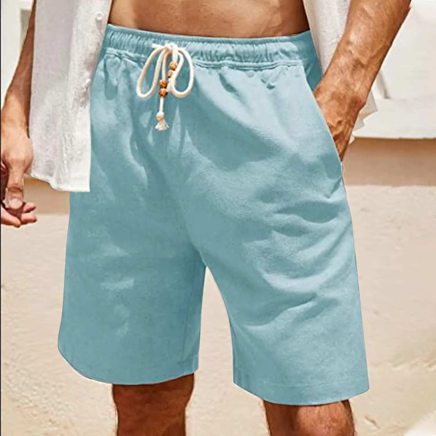 Mens Loose Workout Shorts Stylish Baggy Casual Short Pants Knee Length Bermuda Shorts Sports Joggers Running Shorts