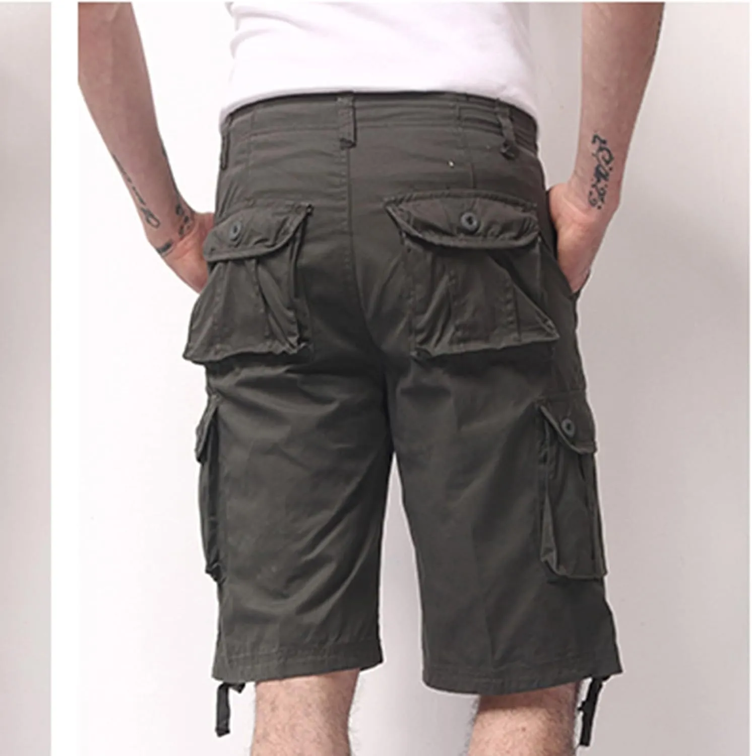 Men's Outdoor Shorts Casual Cargo Shorts Plus Size Tactical Shorts Cotton Hiking Shorts Travel Vacation Short Pants
