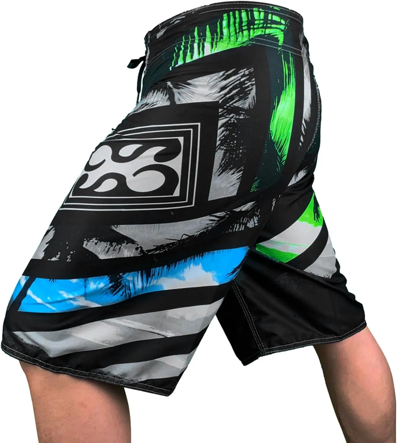 Mens Swimming Trunks and Fitness Sports Plus Size Five Quick Drying Beach Pants Breathable Fit Hawaii Beach Shorts