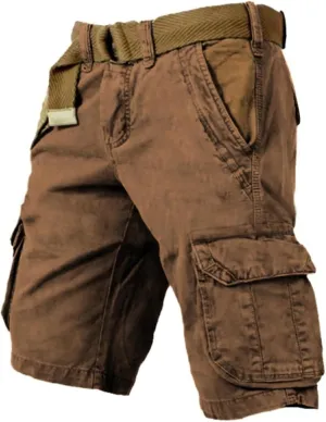 Mens Tactical Cargo Shorts Casual Vintage Shorts Outdoor Hiking Shorts Plus Size Summer Shorts Baggy Fishing Shorts