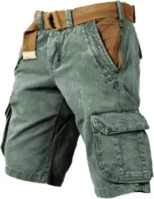 Mens Tactical Cargo Shorts Casual Vintage Shorts Outdoor Hiking Shorts Plus Size Summer Shorts Baggy Fishing Shorts
