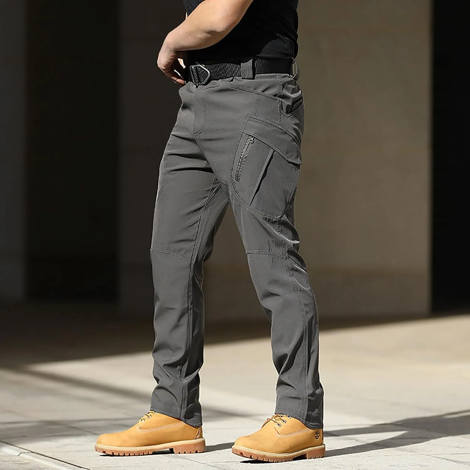 Men's Tactical Pants Resistant Flex Ripstop Cargo Pants Outdoor Casual Lightweight Hiking Pants with Multi Pockets