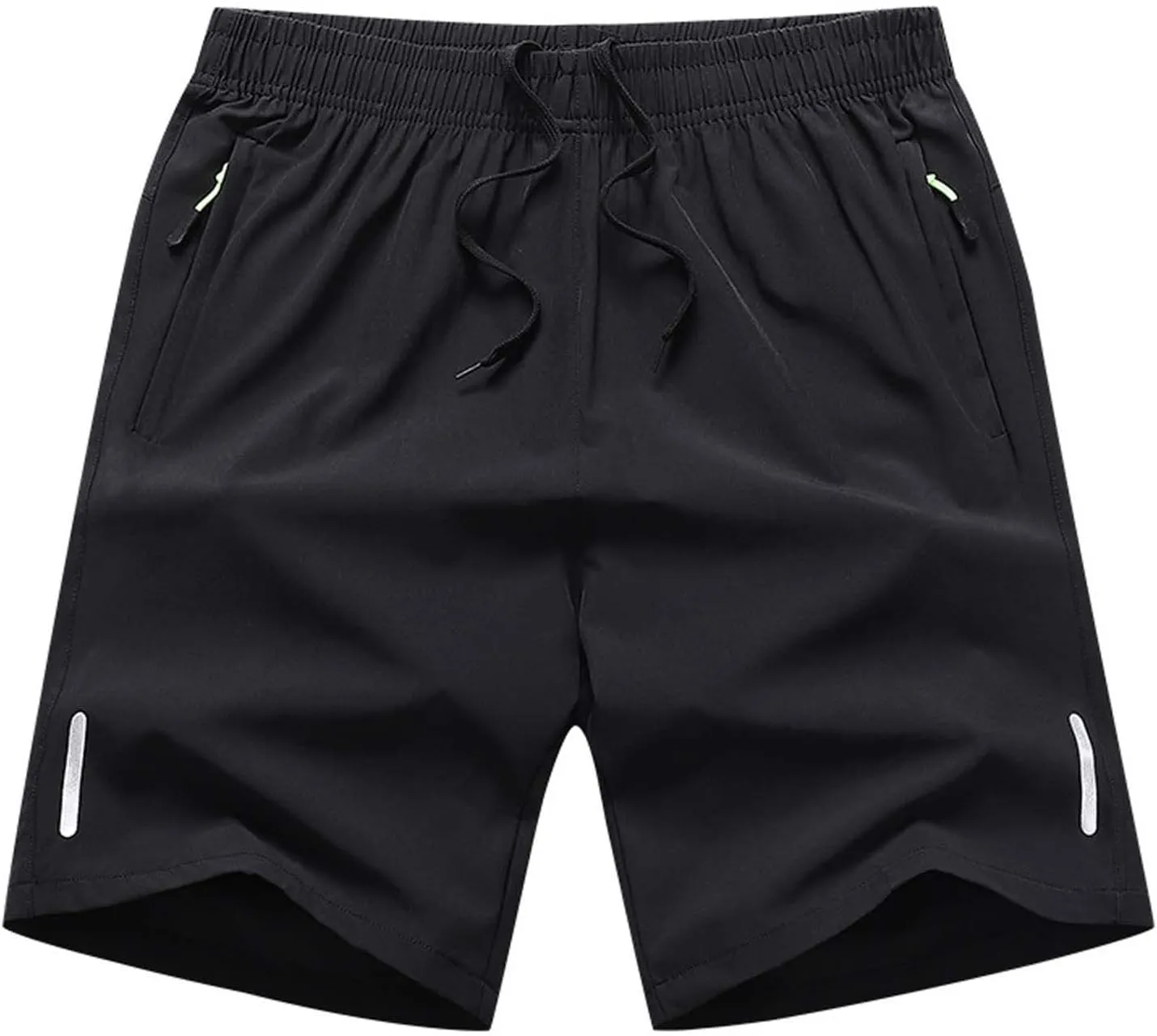 Men's Workout Athletic Running Shorts Quick Dry 7 Inch Lightweight Shorts Summer Straight Beach Shorts with Zipper Pockets