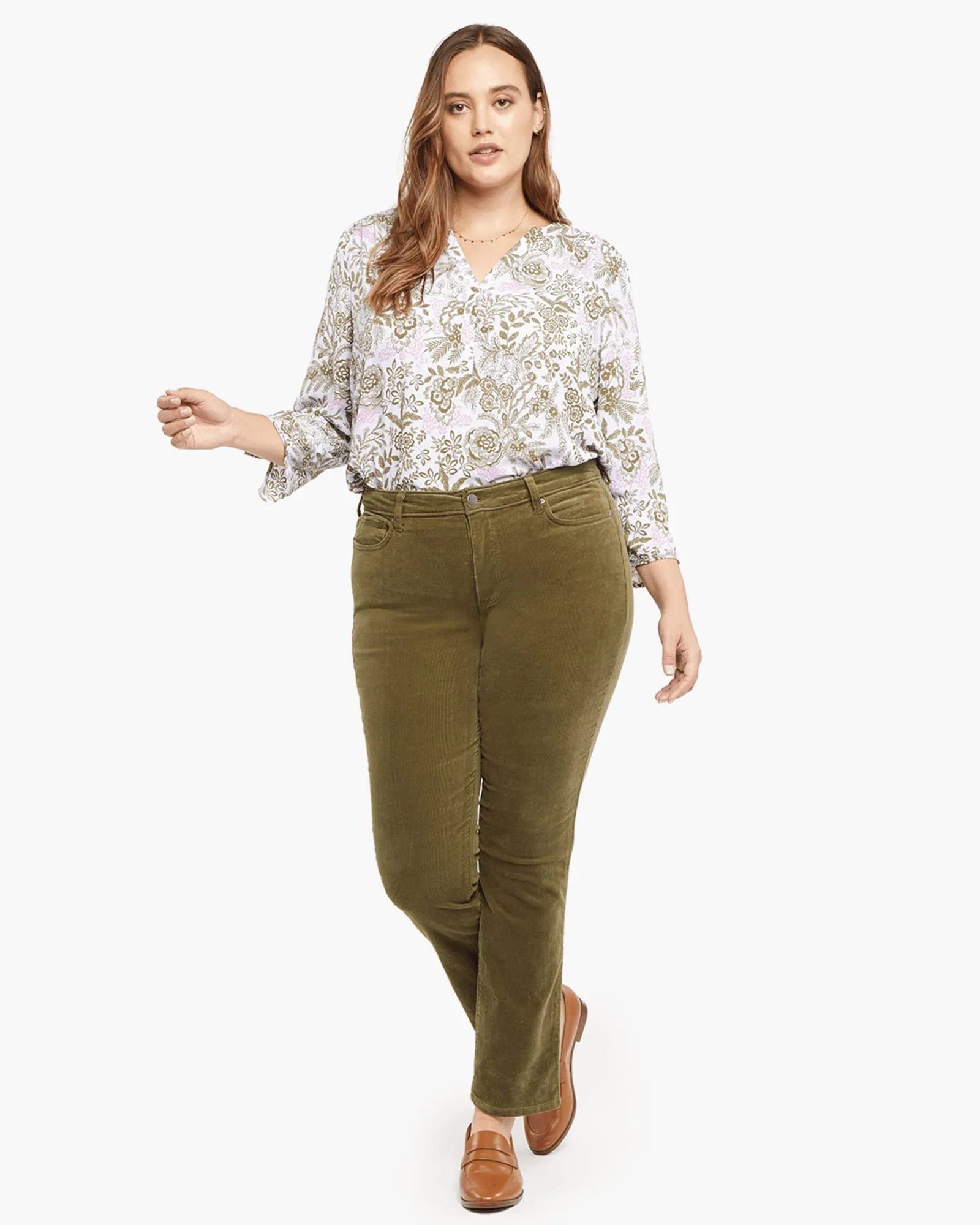 Sheri Slim Pant | Moss