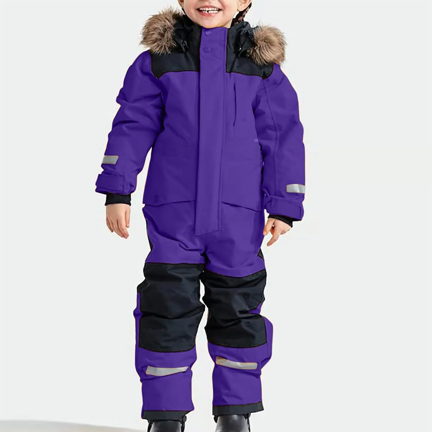 Ski Suit For Kids Winter Waterproof Girls And Boys Snowboarding Jumpsuit Outdoor Thicken Windproof One Piece Snowsuit