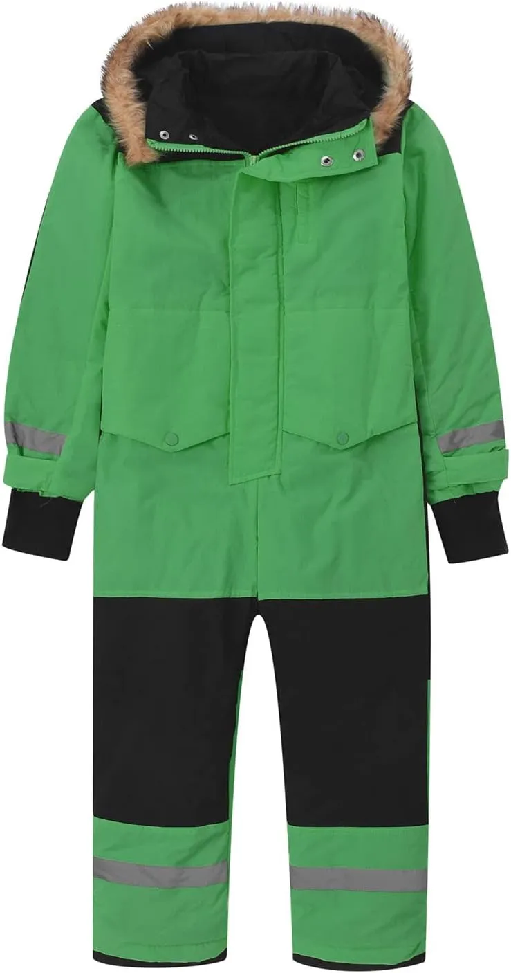 Snow Suit for Kids Girls Boys One Piece Snowsuits Winter Outdoor Snow Pants Waterproof Warm Snowboarding Ski Suits
