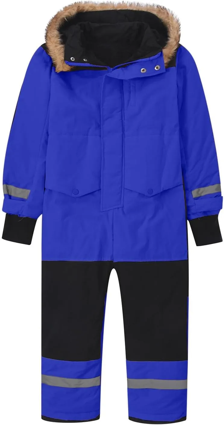TIMIFIS Toddler Snowsuit Coveralls Kids Girls Boys One Piece Ski Suits Waterproof Snow Suit Thicken Winter Jackets Coats