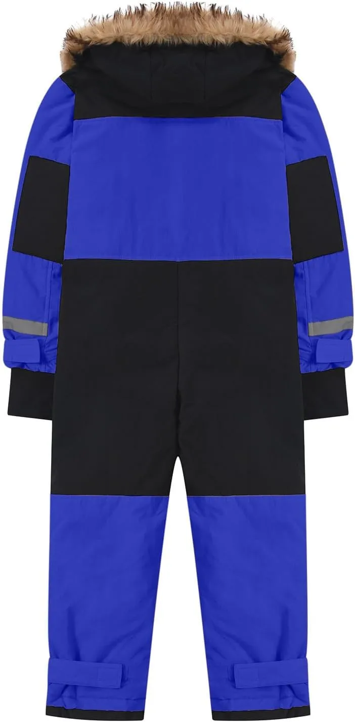 TIMIFIS Toddler Snowsuit Coveralls Kids Girls Boys One Piece Ski Suits Waterproof Snow Suit Thicken Winter Jackets Coats
