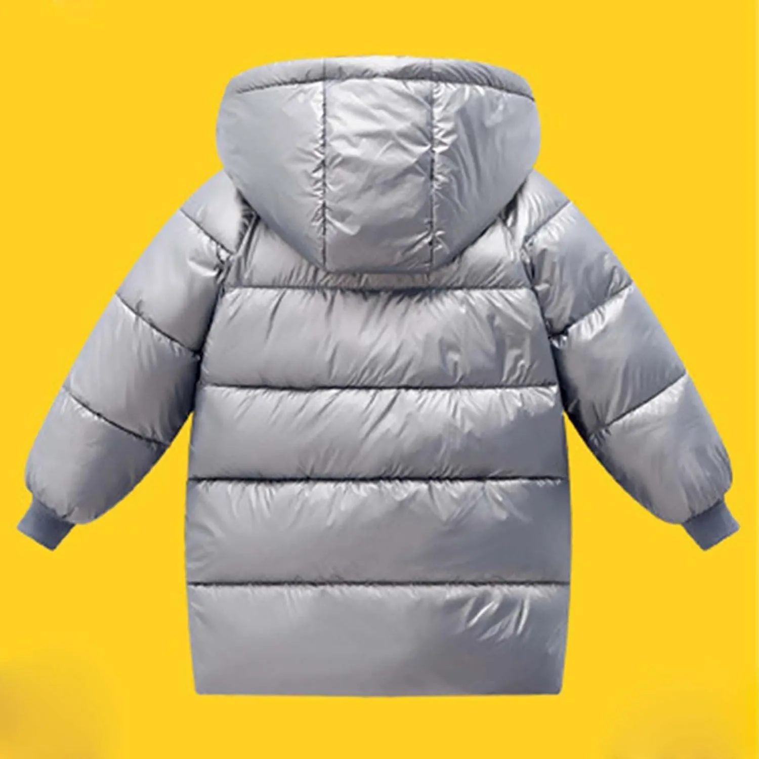 Toddler Boys Girls Insulated Winter Coat Long Puffer Down Jacket Windproof Jacket Hooded Outwear Children's Thick Padded