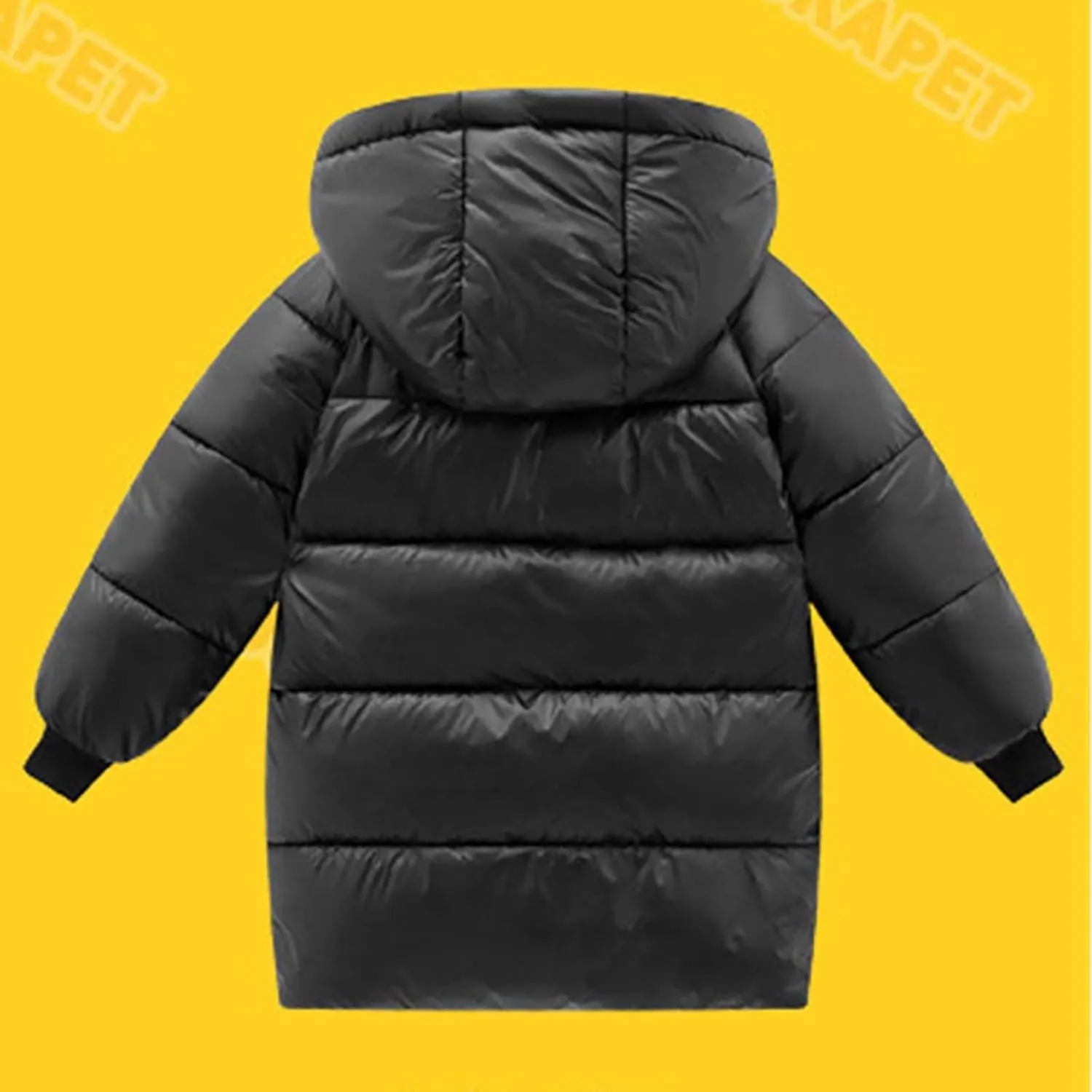 Toddler Boys Girls Insulated Winter Coat Long Puffer Down Jacket Windproof Jacket Hooded Outwear Children's Thick Padded