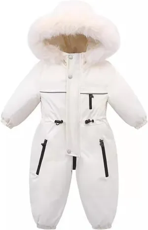 Toddler One-piece Snowsuits Overalls Ski Suits Boys and Girls Winter Waterproof Coats Jumpsuit for Baby Toddler 2T-5T
