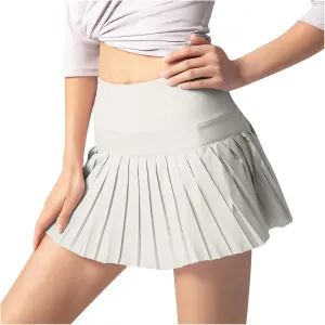 Women's Skirt Pants High Waist Fake Two Piece Tennis Skirts Breathable Pleated Running Fitness Sports Badminton Shorts