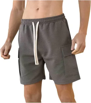 Workout Shorts for Men Casual Plain Shorts Loose Fit Athletic Shorts Stretchy Shorts Cargo Shorts with 4 Pockets